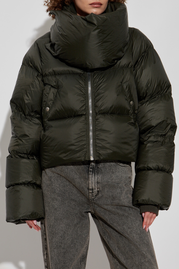 rick owens funnel neckダウン　23fw Rick Owens funnel-neck Puffer Jacket | Blue | FARFETCH